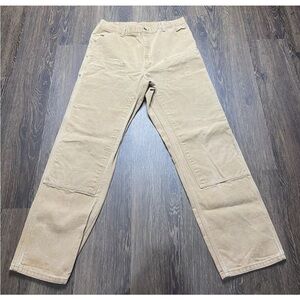 CARHARTT Men’s 38x34 Brown Duck Double Knee Utility Work Pants Made USA *READ*